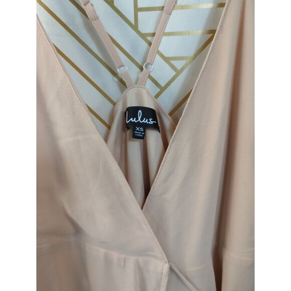 LULU'S Women's Here's To Us Blush Pink High Low Wrap Dress Maxi Size XS NEW - Picture 5 of 8